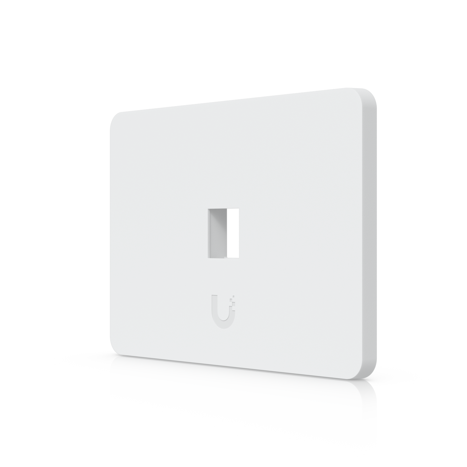 Ubiquiti UACC-WP-Keystone-H-1P horizontal 1-port keystone wall plate front view