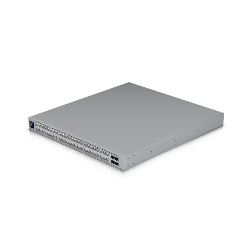 Ubiquiti USW-Pro-XG-48 UniFi Professional-grade, 48-port Layer 3 Etherlighting™ PoE+++ switch with (32) 10 GbE, (16) 2.5 GbE PoE (4) 25G SFP28 ports