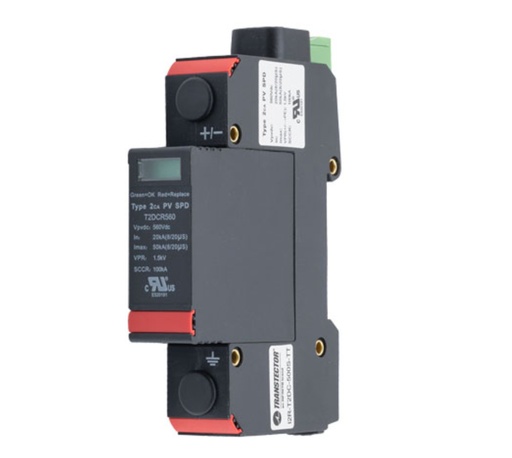 [I2R-T2DC-500S-TT] Transtector I2R-T2DC-500S-TT DC Surge Protector SPD I2R Indoor DIN-Rail 500 Vdc, Single-Mode, 50 kA MOV