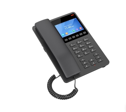 [GHP631W] Grandstream GHP631W Desktop Hotel Phone, 3.5" Color LCD, PoE, Dual-band WiFi 6, Black