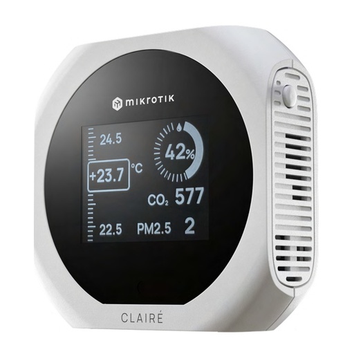 [IAQM-THC2PV-W] MikroTik CLAIRÉ IAQM-THC2PV-W Indoor Air Quality Monitor - White